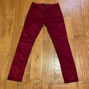 Maroon jeans. Slightly worn. Great condition
